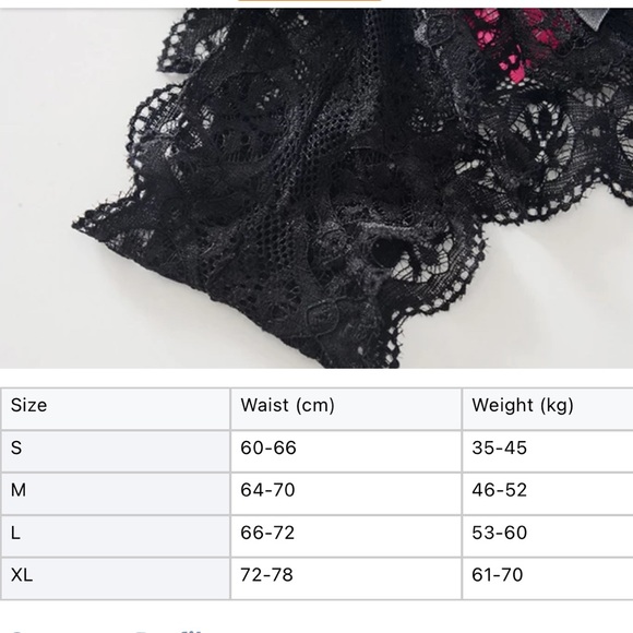 (Last 1) Sexy lace bow thong transparent panty in BLACK lace - Picture 16 of 16